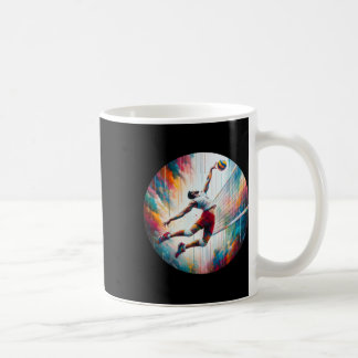Kraftvoller Volleyball-Schlag – Weibliche Athletin Kaffeetasse