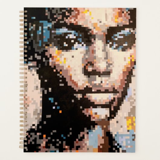 Kraftvolles Pixel-Porträt Planer (Vorderseite)
