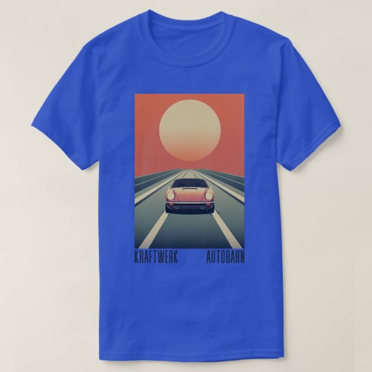 Kraftwerk Autobahn Retro Ästhetisches Original Des T-Shirt (Design vorne)