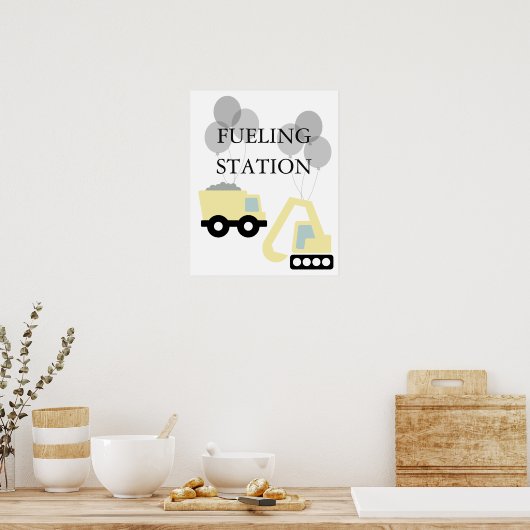 Kraftwerksbau - Geburtszeichen Poster (Küche)