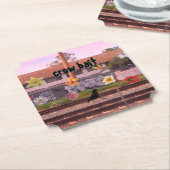 Krähder Papier Untersetzer (angewinkelt)