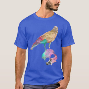 Krähe Amsel Rabe Vogel Schädel Vintage T-Shirt