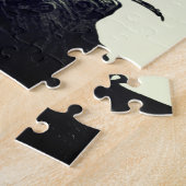 Krähe auf kahlen Winterzweigen Puzzle (Seite)