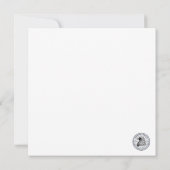 Krähe Crow Rabe Portrait Blumen Karte Grußkarte (Rückseite)