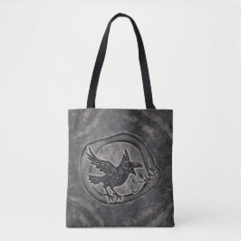 Krähe Crow Rabe ruft CAW! Tasche Tragetasche