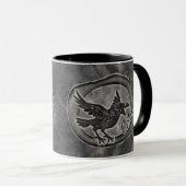Krähe Crow Rabe ruft CAW!  Tasse (VorderseiteRechts)