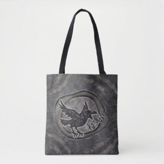 Krähe Crow Rabe ruft KRÄH! Tasche Tragetasche