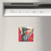 Krähe, die sie vollmalt magnet (In Situ (Geschirrspüler))