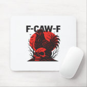 Krähe F-Caw-F Lustiger Gothic-Humor Mousepad (Mit Mouse)