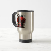 Krähe F-Caw-F Lustiger Gothic-Humor Reisebecher (Vorderseite Links)