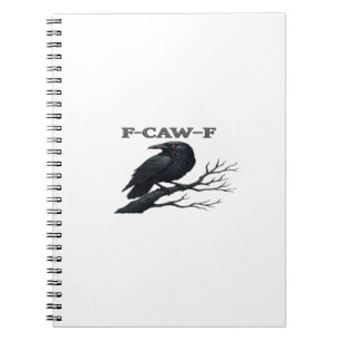 Krähe F-Caw-F Lustiger Gothic-Mond-Vogel Neuheit E Notizblock