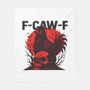 Krähe F-Caw-F Lustiger gothischer Humor Fleecedecke