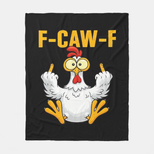 Krähe F-Caw-F Lustiger Humor Gothic Fleecedecke (Vorderseite)