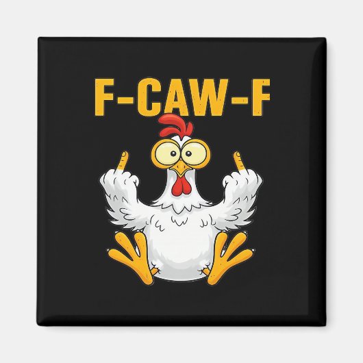 Krähe F-Caw-F Lustiger Humor Gothic Magnet (Vorne)