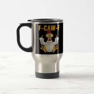 Krähe F-Caw-F Lustiger Humor Gothic Reisebecher