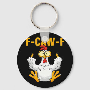 Krähe F-Caw-F Lustiger Humor Gothic Schlüsselanhänger