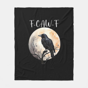 Krähe F-Caw-F Lustiger Vogel Ästhetik Casual Fleecedecke