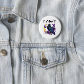 Krähe F-Caw-F Lustiger Vogel F-Caw-F Mond Gothic E Button (Beispiel)