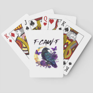 Krähe F-Caw-F Lustiger Vogel F-Caw-F Mond Gothic E Spielkarten