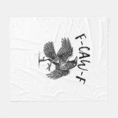 Krähe, F-Caw-F Lustiger Vogel Fleecedecke (Vorderseite (Horizontal))