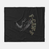 Krähe F-Caw-F Lustiger Vogel Fleecedecke (Vorderseite (Horizontal))