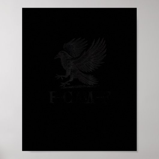 Krähe, F-Caw-F Lustiger Vogel Gothic Erwachsenen H Poster (Vorne)
