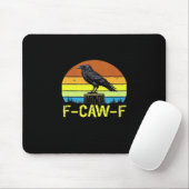 Krähe F-Caw-F Lustiger Vogel Klassisch Minimal Sau Mousepad (Mit Mouse)