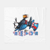 Krähe, F-Caw-F Lustiger Vogel Kreative Casualmode Fleecedecke (Vorderseite (Horizontal))