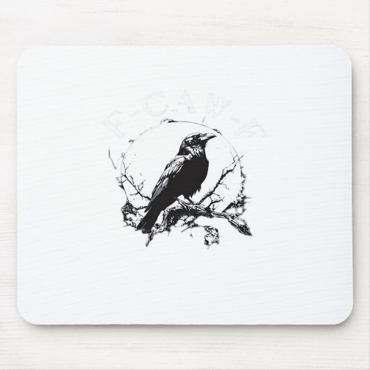 Krähe, F-Caw-F Lustiger Vogel Lustig Trendig Mousepad (Vorne)
