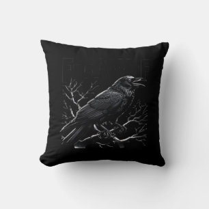 Krähe, F-Caw-F Lustiger Vogel Minimal Sauber Kissen