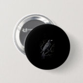 Krähe, F-Caw-F Lustiger Vogel Mond Gothic Erwachse Button (Vorne & Hinten)