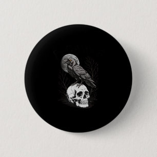 Krähe, F-Caw-F Lustiger Vogel Mond Gothic Erwachse Button
