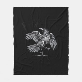 Krähe, F-Caw-F Lustiger Vogel Mond Gothic Erwachse Fleecedecke