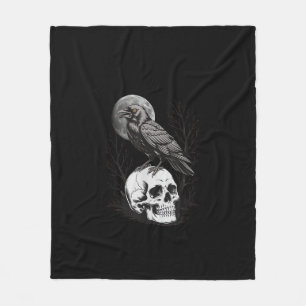 Krähe, F-Caw-F Lustiger Vogel Mond Gothic Erwachse Fleecedecke