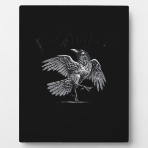 Krähe, F-Caw-F Lustiger Vogel Mond Gothic Erwachse Fotoplatte