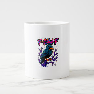 Krähe, F-Caw-F Lustiger Vogel Mond Gothic Erwachse Jumbo-Tasse