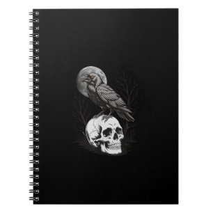Krähe, F-Caw-F Lustiger Vogel Mond Gothic Erwachse Notizblock
