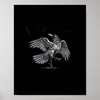 Krähe, F-Caw-F Lustiger Vogel Mond Gothic Erwachse Poster