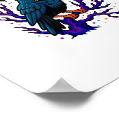 Krähe, F-Caw-F Lustiger Vogel Mond Gothic Erwachse Poster (Ecke)