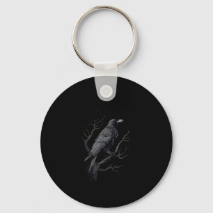 Krähe, F-Caw-F Lustiger Vogel Mond Gothic Erwachse Schlüsselanhänger