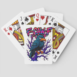 Krähe, F-Caw-F Lustiger Vogel Mond Gothic Erwachse Spielkarten
