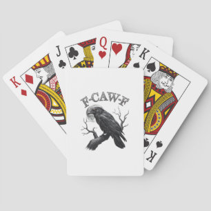 Krähe, F-Caw-F Lustiger Vogel Mond Gothic Erwachse Spielkarten