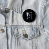 Krähe F-Caw-F Lustiger Vogel Mond Gothic Erwachsen Button (Beispiel)