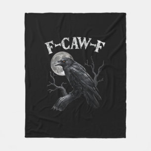 Krähe F-Caw-F Lustiger Vogel Mond Gothic Erwachsen Fleecedecke
