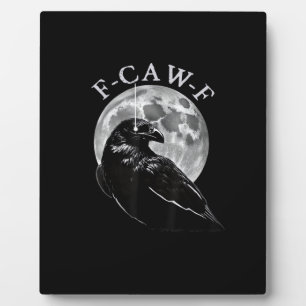 Krähe F-Caw-F Lustiger Vogel Mond Gothic Erwachsen Fotoplatte