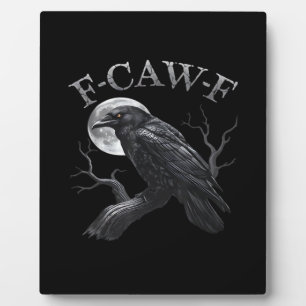 Krähe F-Caw-F Lustiger Vogel Mond Gothic Erwachsen Fotoplatte