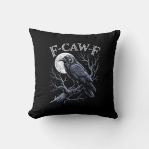 Krähe F-Caw-F Lustiger Vogel Mond Gothic Erwachsen Kissen