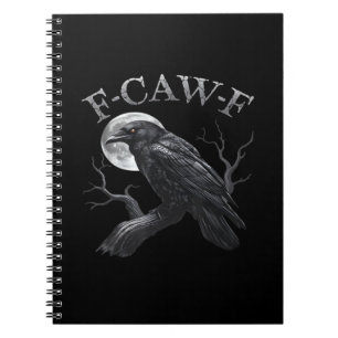 Krähe F-Caw-F Lustiger Vogel Mond Gothic Erwachsen Notizblock