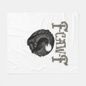 Krähe, F-Caw-F Lustiger Vogel Mond Gothic Retro Gr Fleecedecke (Vorderseite (Horizontal))