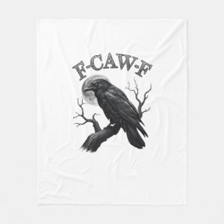 Krähe, F-Caw-F Lustiger Vogel Mond Gothic Tri-Blen Fleecedecke